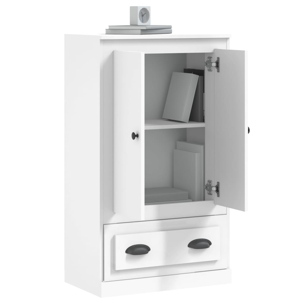 vidaXL Dulap înalt, alb, 60x35,5x103,5 cm, lemn prelucrat