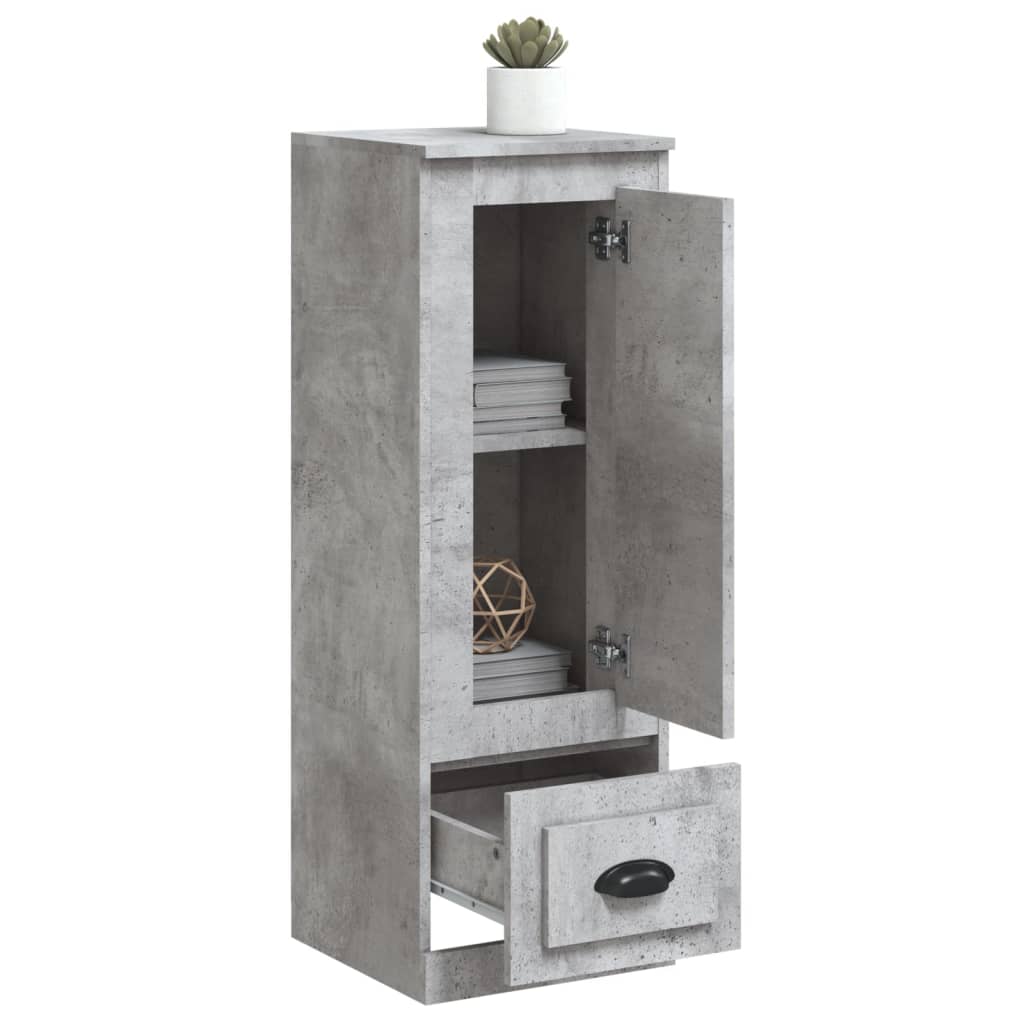 vidaXL Dulap înalt, gri beton, 36x35,5x103,5 cm, lemn compozit
