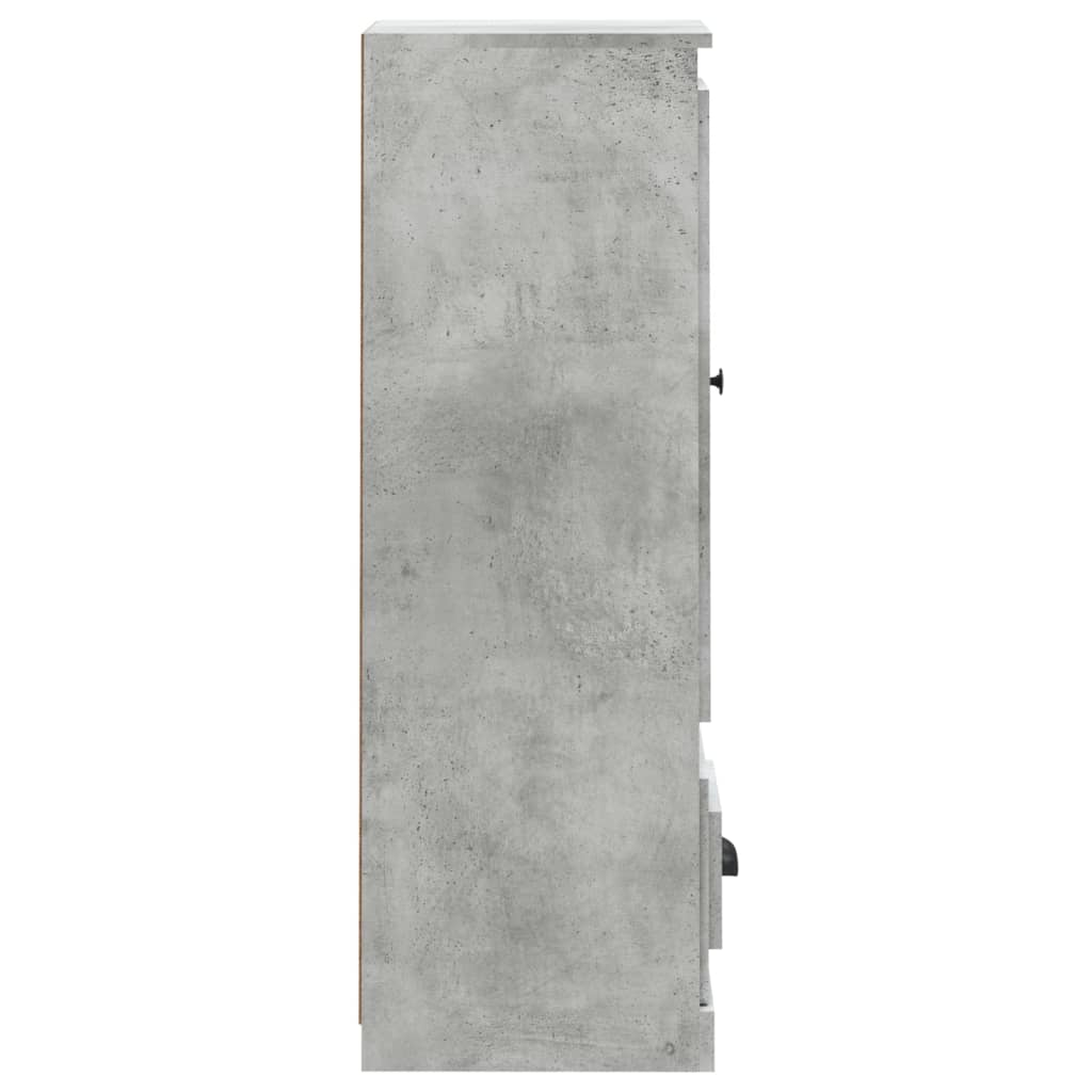 vidaXL Dulap înalt, gri beton, 36x35,5x103,5 cm, lemn compozit