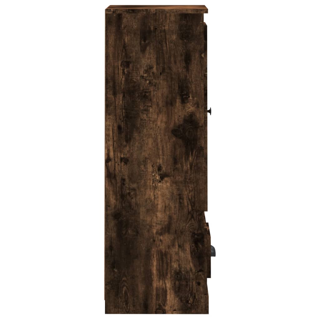 vidaXL Dulap înalt, stejar fumuriu, 36x35,5x103,5 cm, lemn compozit
