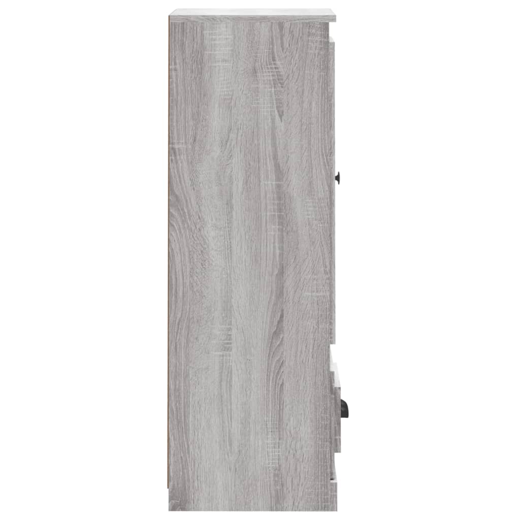 vidaXL Dulap înalt, gri sonoma, 36x35,5x103,5 cm, lemn compozit
