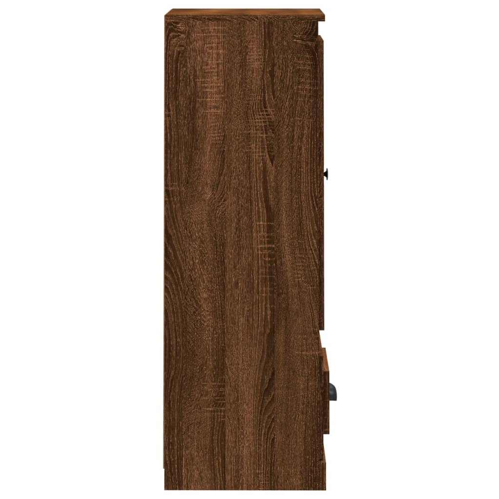 vidaXL Dulap înalt, stejar maro, 36x35,5x103,5 cm, lemn compozit