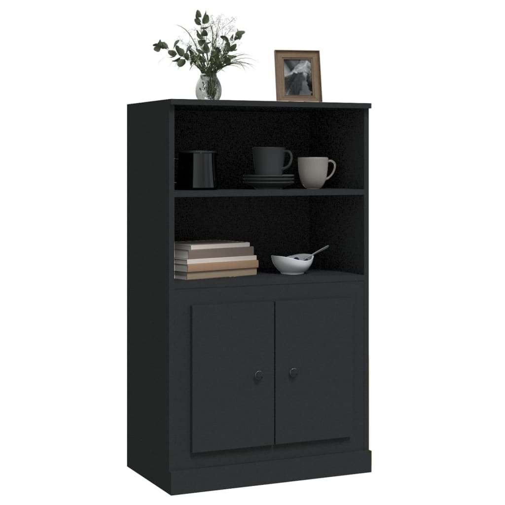 vidaXL Dulap înalt, negru, 60x35,5x103,5 cm, lemn prelucrat