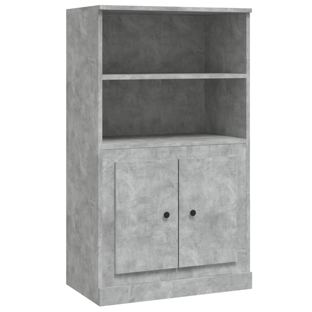 vidaXL Dulap înalt, gri beton, 60x35,5x103,5 cm, lemn prelucrat