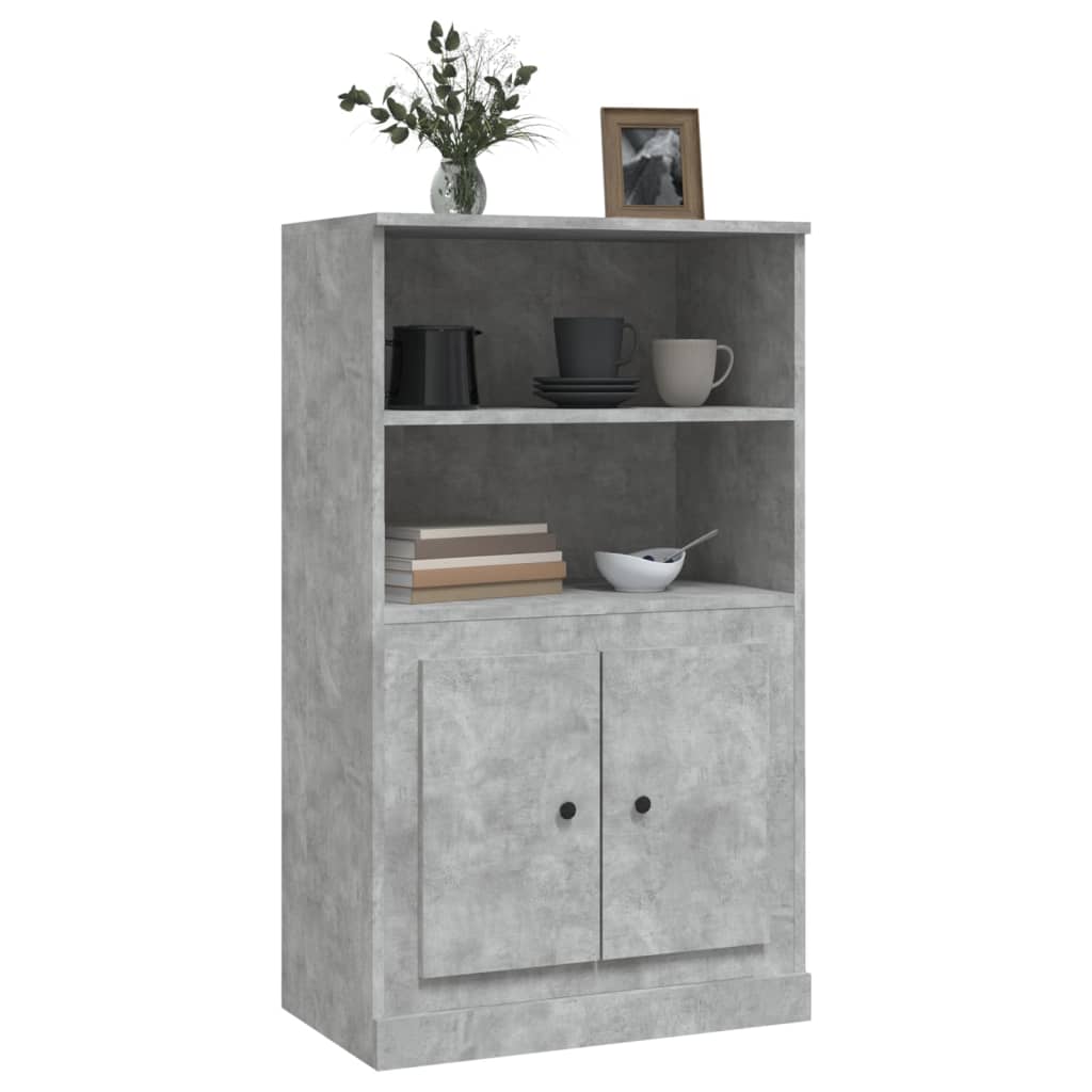vidaXL Dulap înalt, gri beton, 60x35,5x103,5 cm, lemn prelucrat