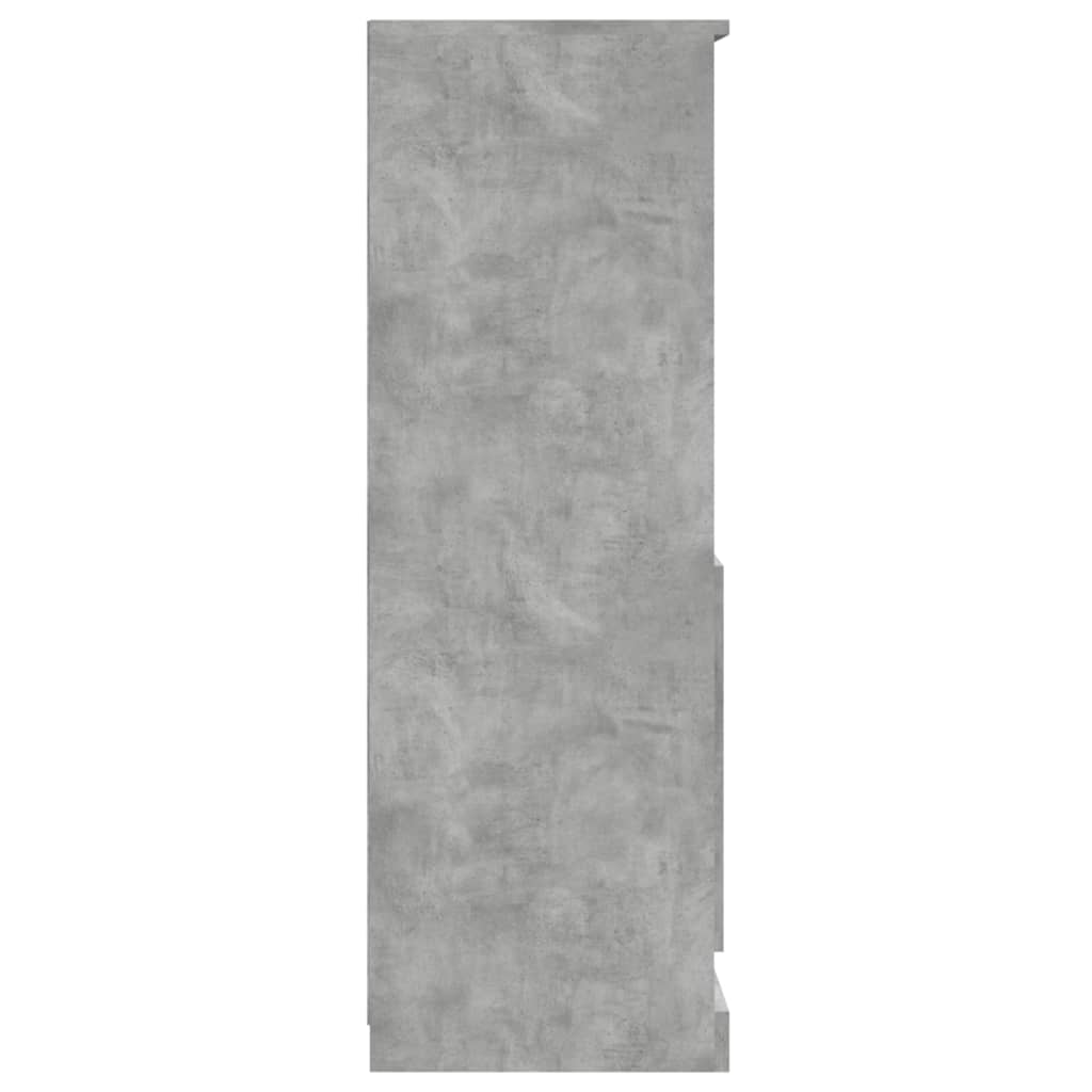vidaXL Dulap înalt, gri beton, 60x35,5x103,5 cm, lemn prelucrat