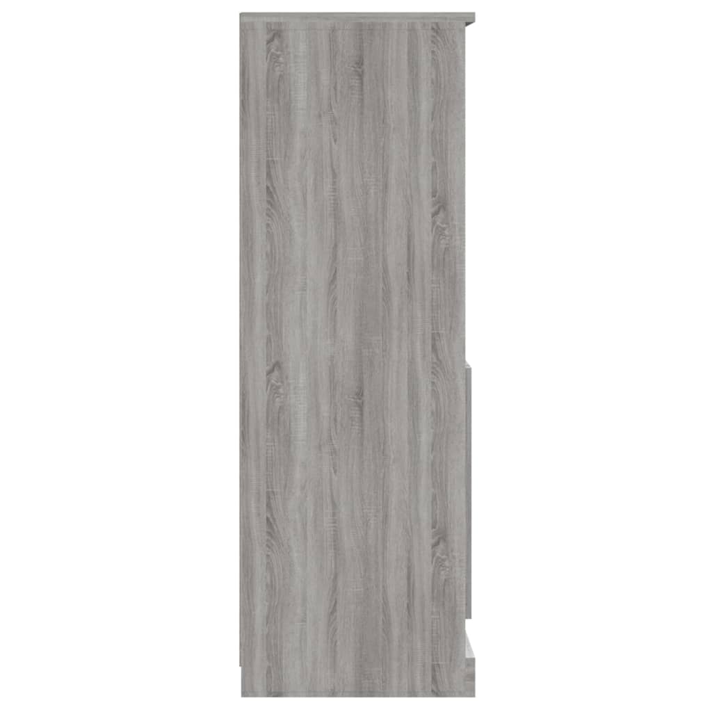vidaXL Dulap înalt, sonoma gri, 60x35,5x103,5 cm, lemn prelucrat