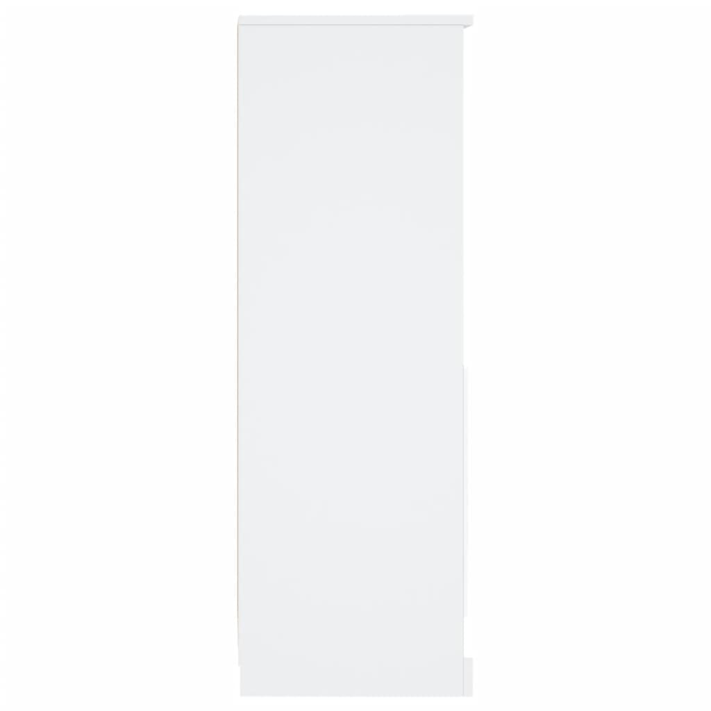 vidaXL Dulap înalt, alb, 36x35,5x103,5 cm, lemn compozit