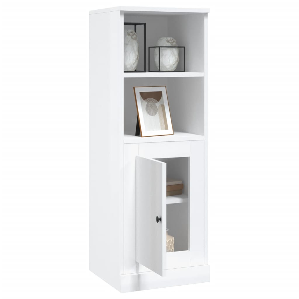 vidaXL Dulap înalt, alb extralucios, 36x35,5x103,5 cm, lemn compozit vidaXL Dulap înalt, alb extralucios, 36x35,5x103,5 cm, lemn compozit