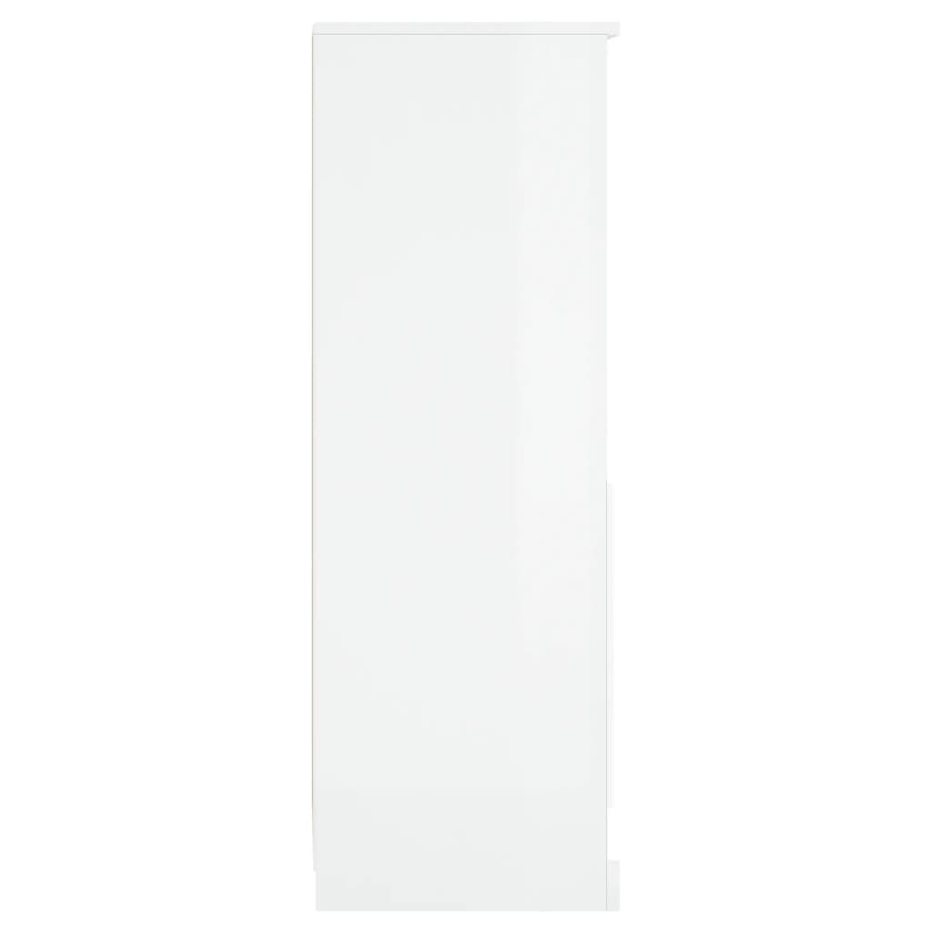 vidaXL Dulap înalt, alb extralucios, 36x35,5x103,5 cm, lemn compozit vidaXL Dulap înalt, alb extralucios, 36x35,5x103,5 cm, lemn compozit