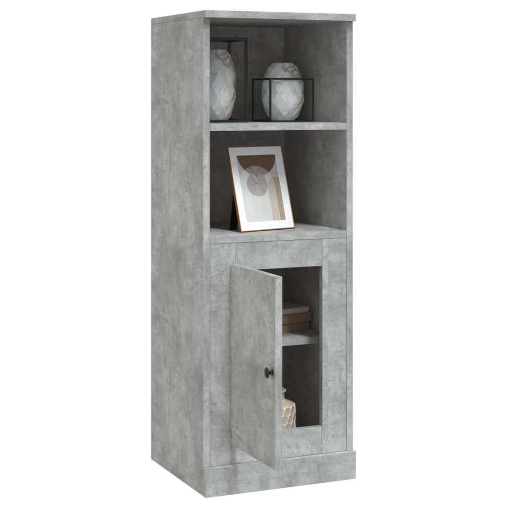 vidaXL Dulap înalt, gri beton, 36x35,5x103,5 cm, lemn compozit
