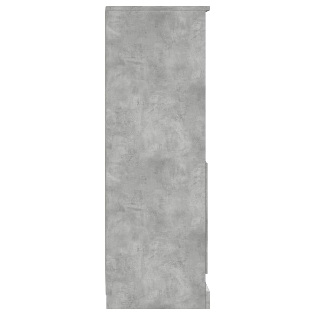 vidaXL Dulap înalt, gri beton, 36x35,5x103,5 cm, lemn compozit