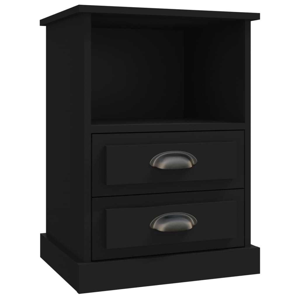 vidaXL Noptiere, 2 buc., negru, 43x36x60 cm vidaXL Noptiere, 2 buc., negru, 43x36x60 cm