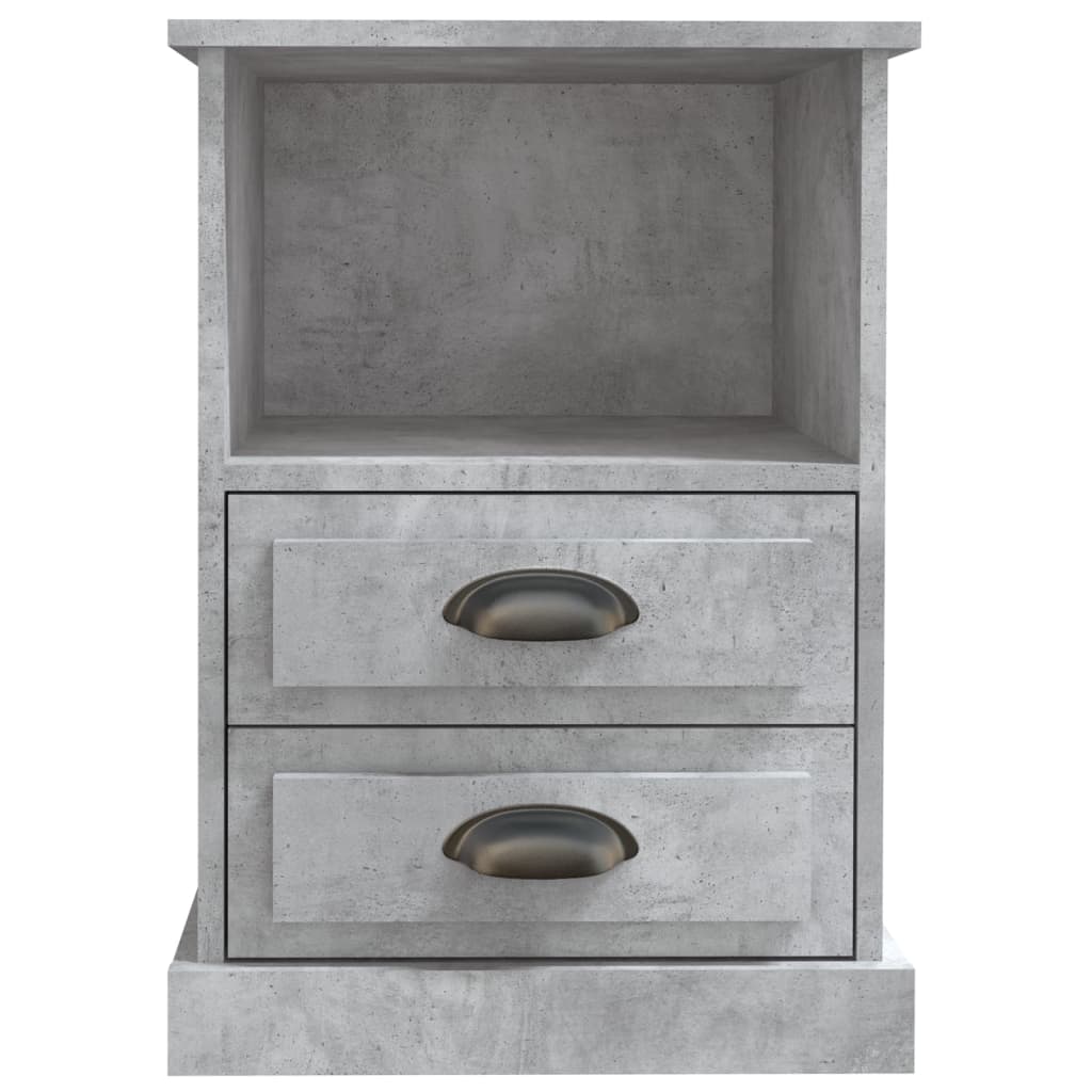 vidaXL Noptiere, 2 buc., gri beton, 43x36x60 cm vidaXL Noptiere, 2 buc., gri beton, 43x36x60 cm