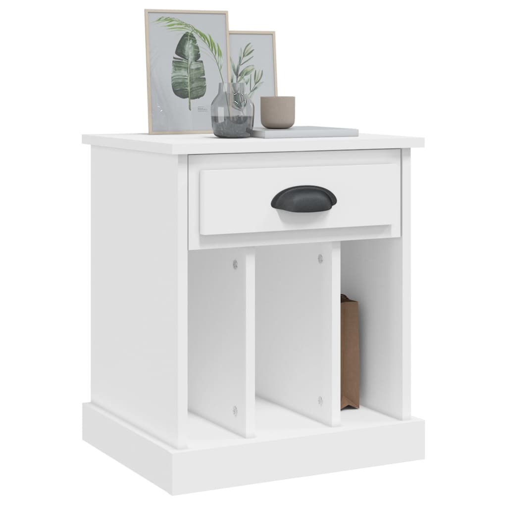 vidaXL Noptiere, alb, 43x36x50 cm vidaXL Noptiere, alb, 43x36x50 cm