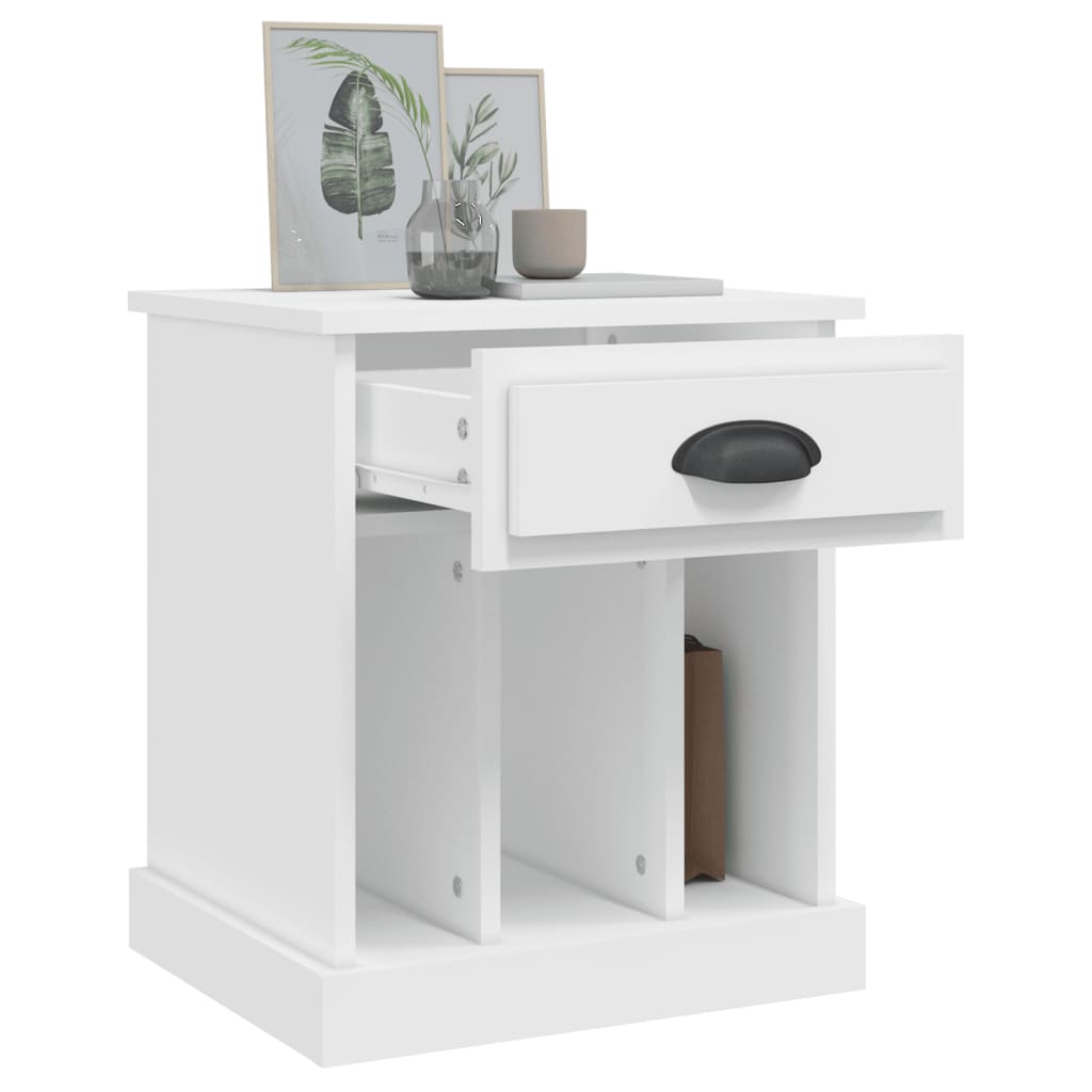vidaXL Noptiere, alb, 43x36x50 cm vidaXL Noptiere, alb, 43x36x50 cm