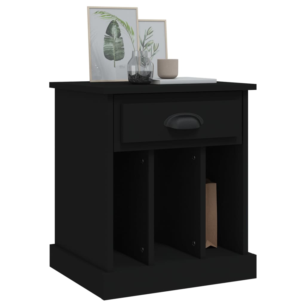 vidaXL Noptiere, negru, 43x36x50 cm vidaXL Noptiere, negru, 43x36x50 cm