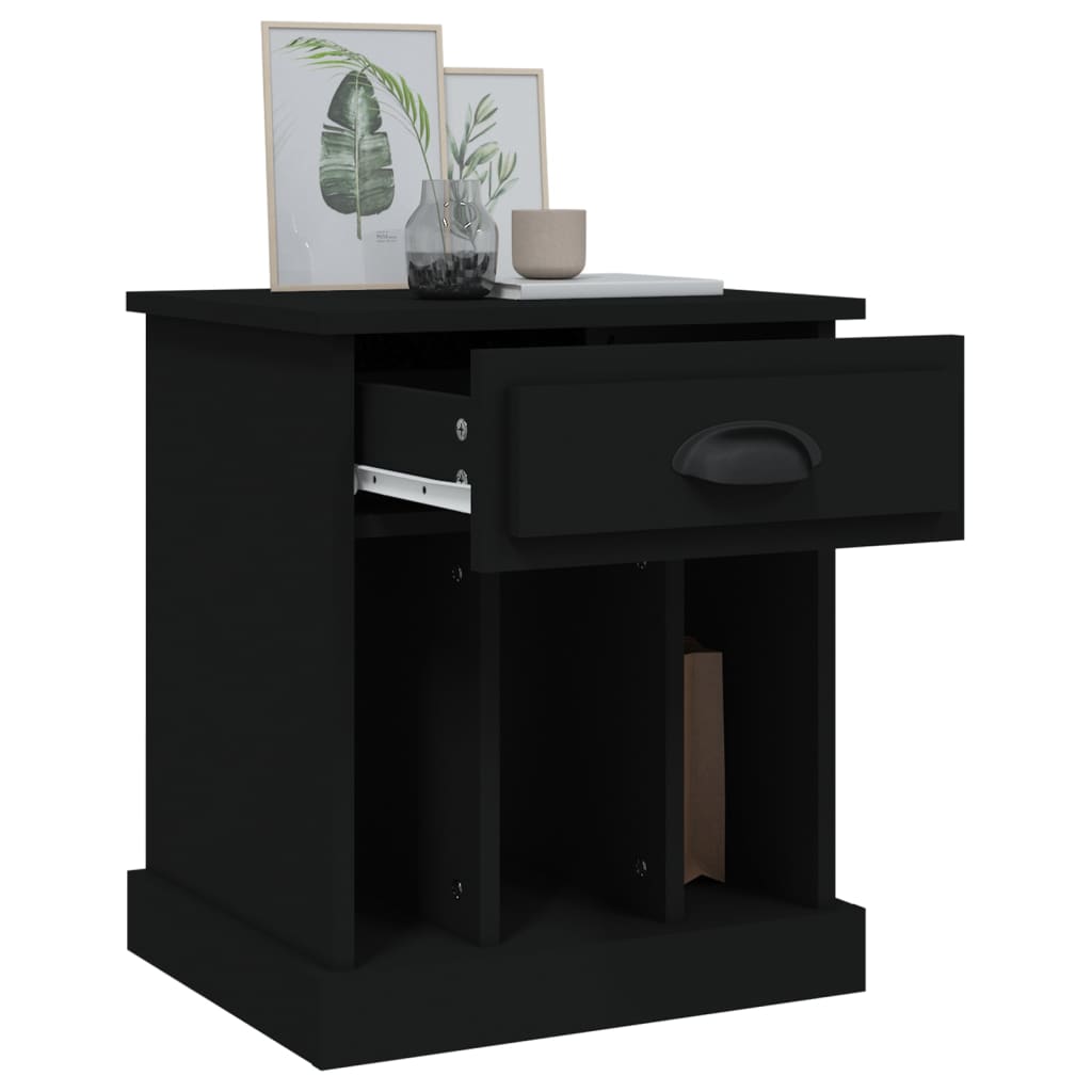 vidaXL Noptiere, negru, 43x36x50 cm vidaXL Noptiere, negru, 43x36x50 cm