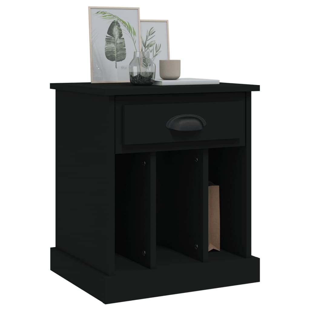 vidaXL Noptiere, 2 buc., negru, 40x35x50 cm vidaXL Noptiere, 2 buc., negru, 40x35x50 cm