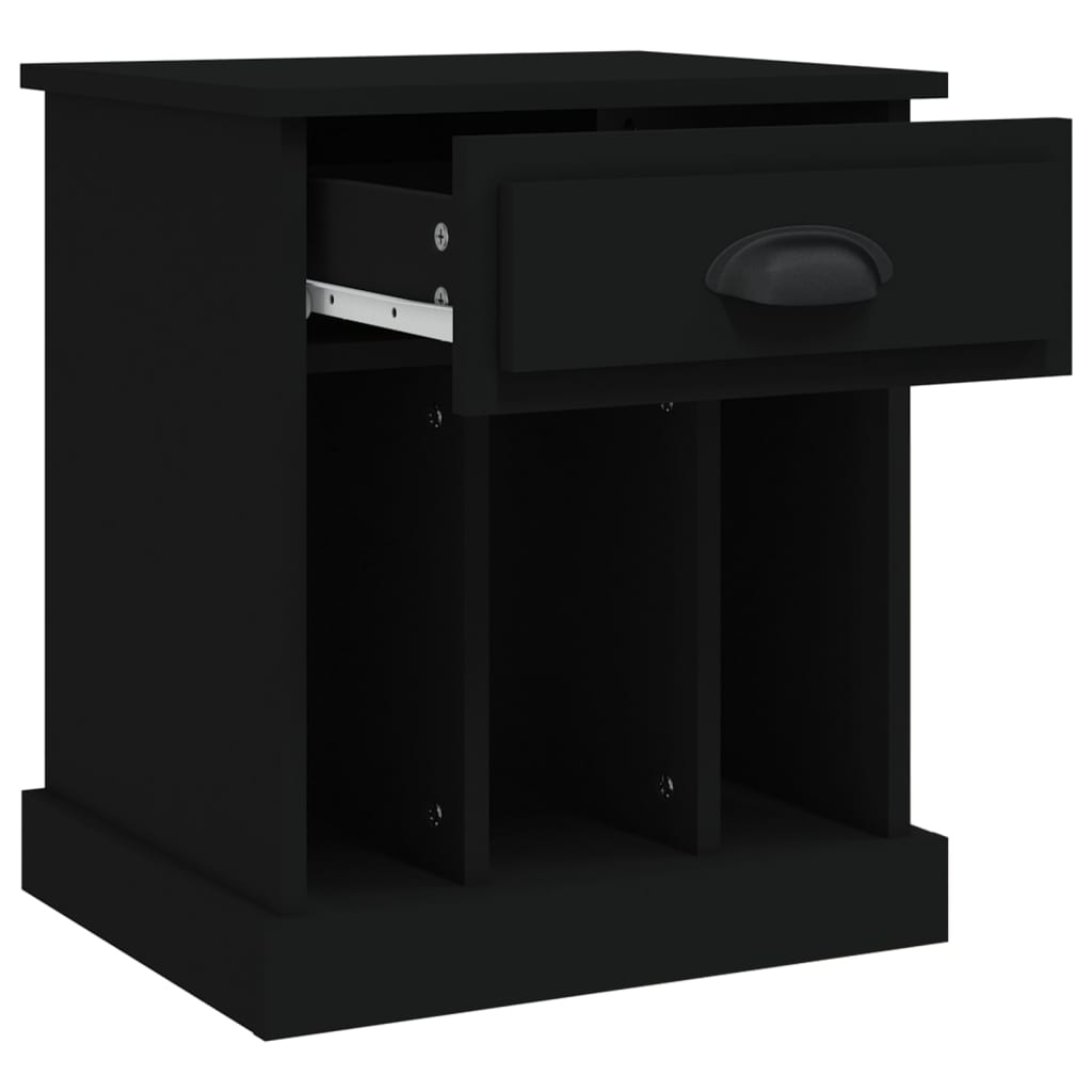 vidaXL Noptiere, 2 buc., negru, 40x35x50 cm vidaXL Noptiere, 2 buc., negru, 40x35x50 cm