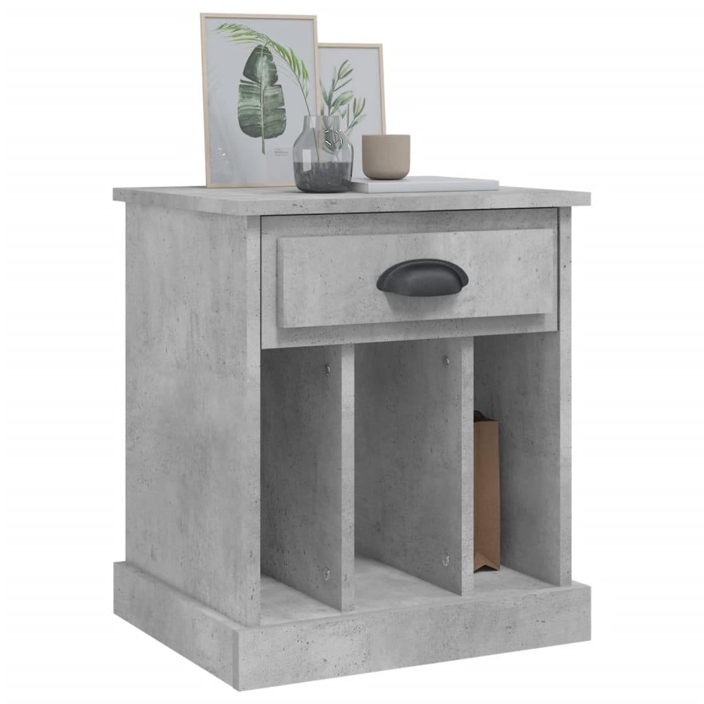 vidaXL Noptiere, 2 buc., gri beton, 43x36x50 cm vidaXL Noptiere, 2 buc., gri beton, 43x36x50 cm
