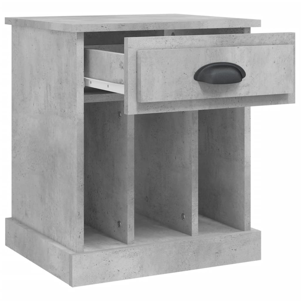 vidaXL Noptiere, 2 buc., gri beton, 43x36x50 cm vidaXL Noptiere, 2 buc., gri beton, 43x36x50 cm