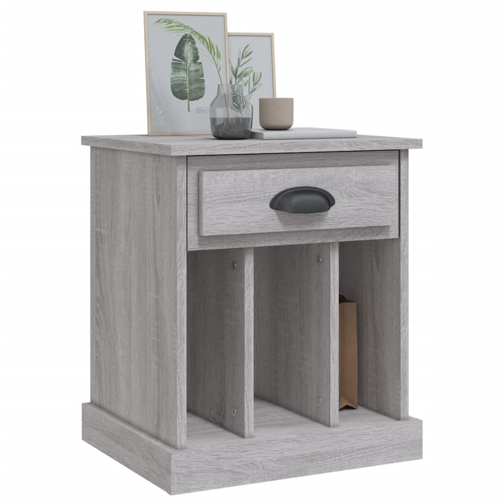 vidaXL Noptiere, 2 buc., gri sonoma, 43x36x50 cm vidaXL Noptiere, 2 buc., gri sonoma, 43x36x50 cm