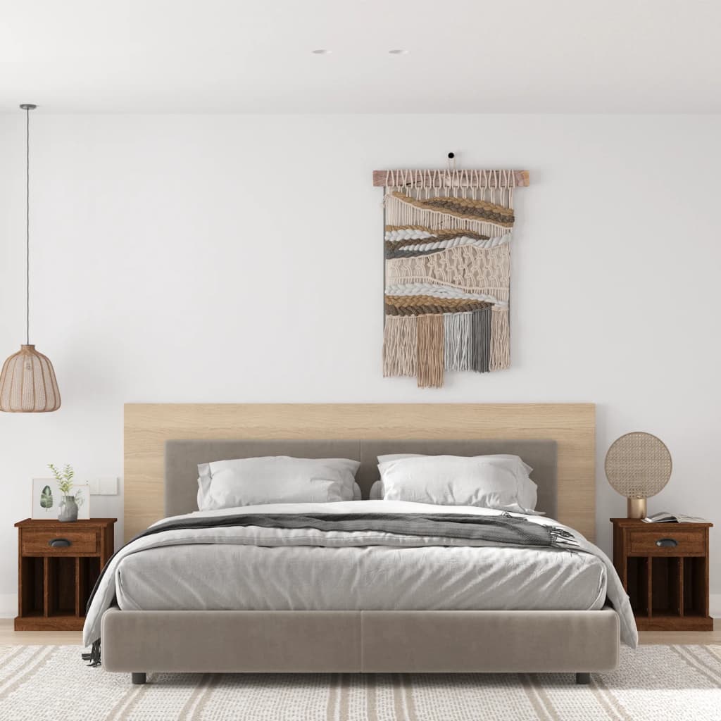 vidaXL Noptiere, 2 buc., stejar maro, 43x36x50 cm vidaXL Noptiere, 2 buc., stejar maro, 43x36x50 cm