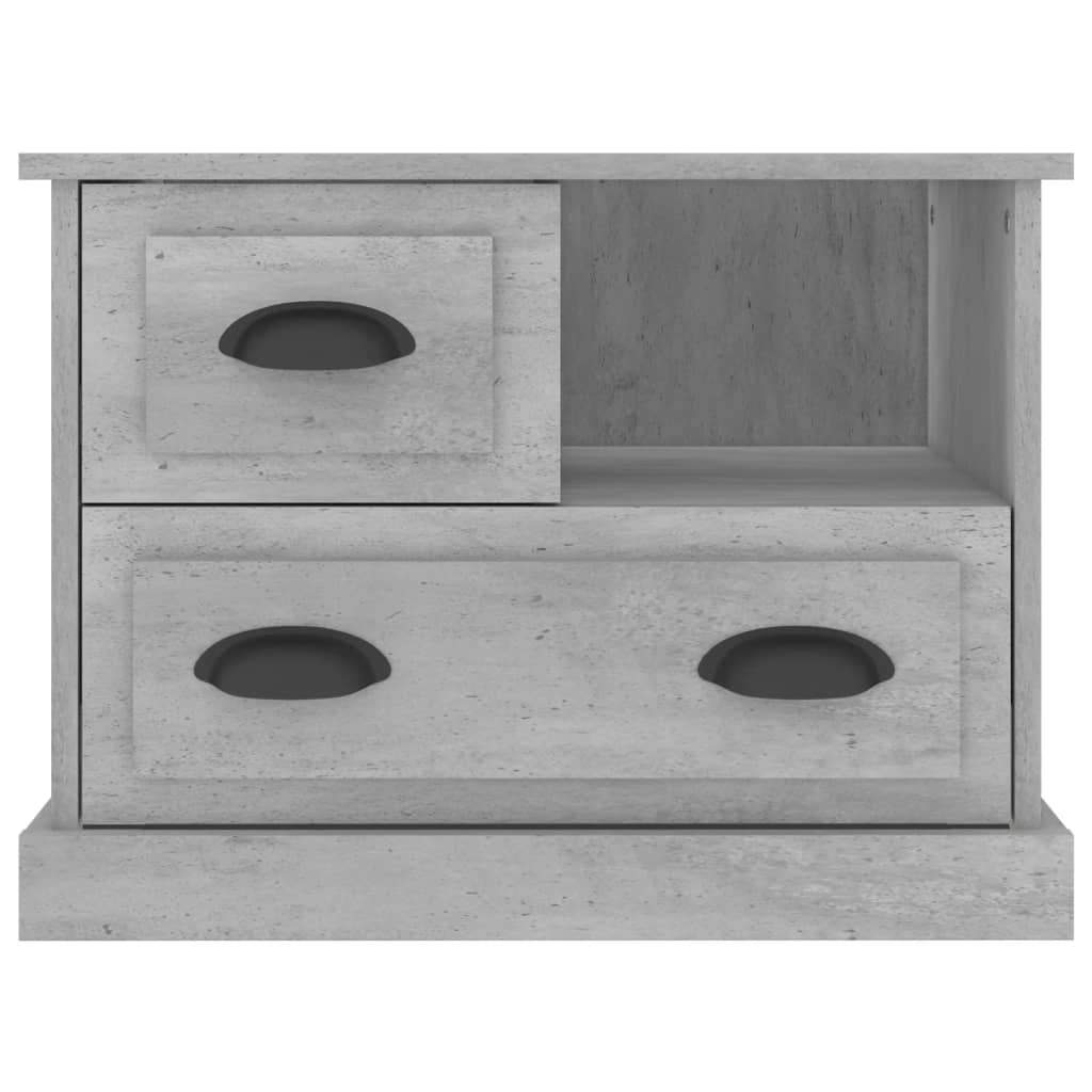 vidaXL Noptieră, gri beton, 60x39x45 cm