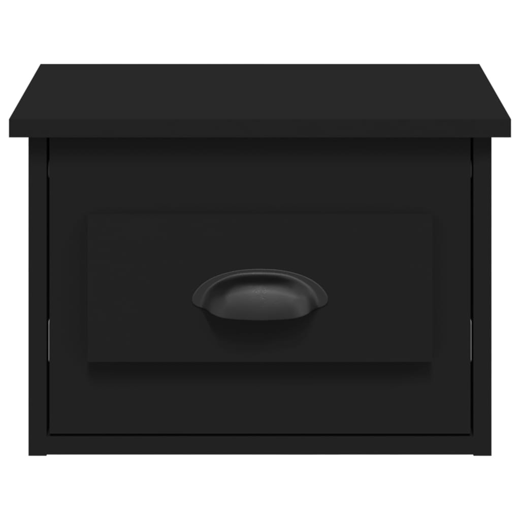 vidaXL Noptiere de perete, 2 buc., negru, 41,5x36x28 cm