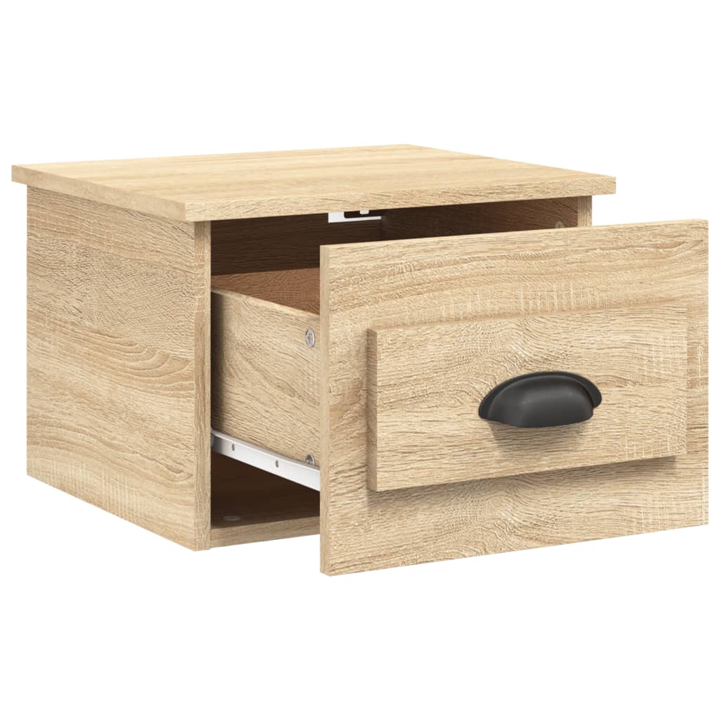 vidaXL Noptiere de perete, 2 buc., stejar sonoma, 41,5x36x28 cm