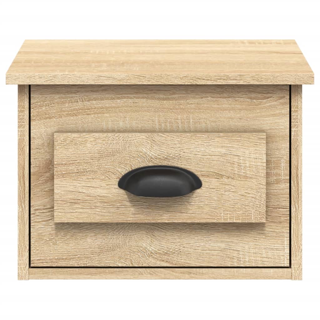 vidaXL Noptiere de perete, 2 buc., stejar sonoma, 41,5x36x28 cm