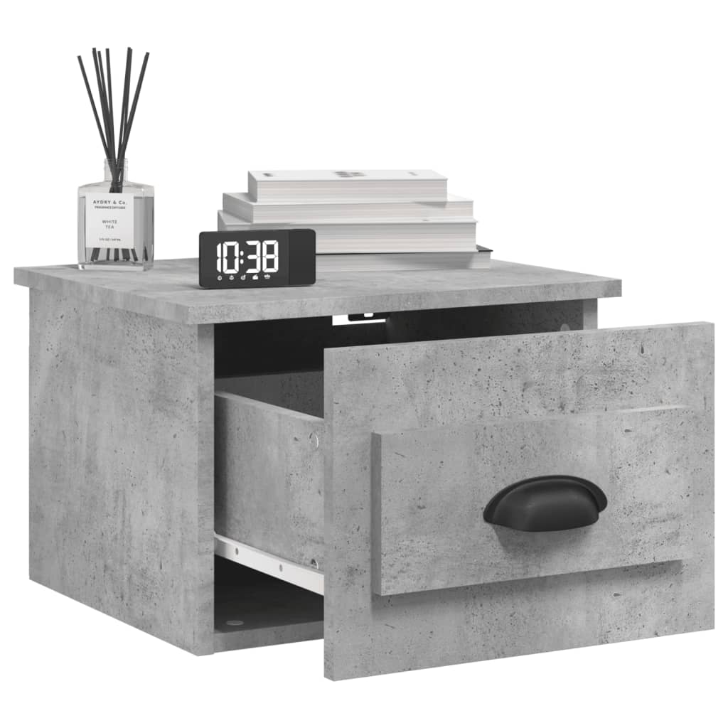 vidaXL Noptieră de perete, gri beton, 41,5x36x28 cm vidaXL Noptieră de perete, gri beton, 41,5x36x28 cm