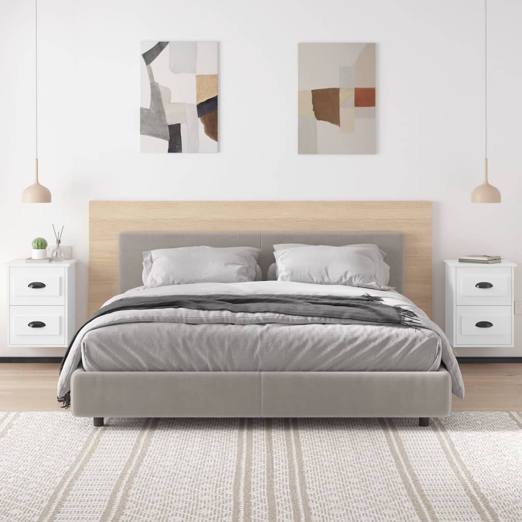 vidaXL Noptiere de perete, 2 buc., alb extralucios, 41,5x36x53cm