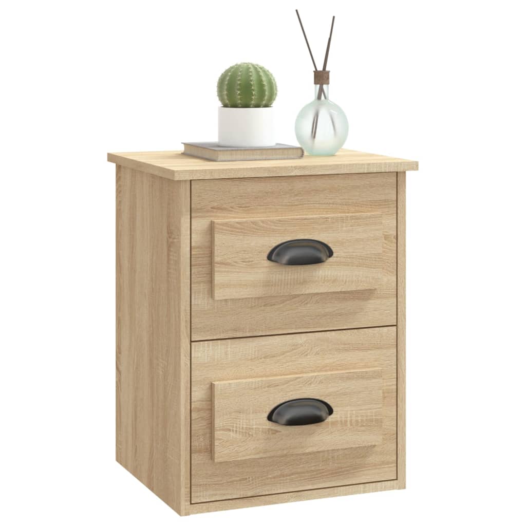 vidaXL Noptiere de perete, 2 buc., stejar sonoma, 41,5x36x53cm