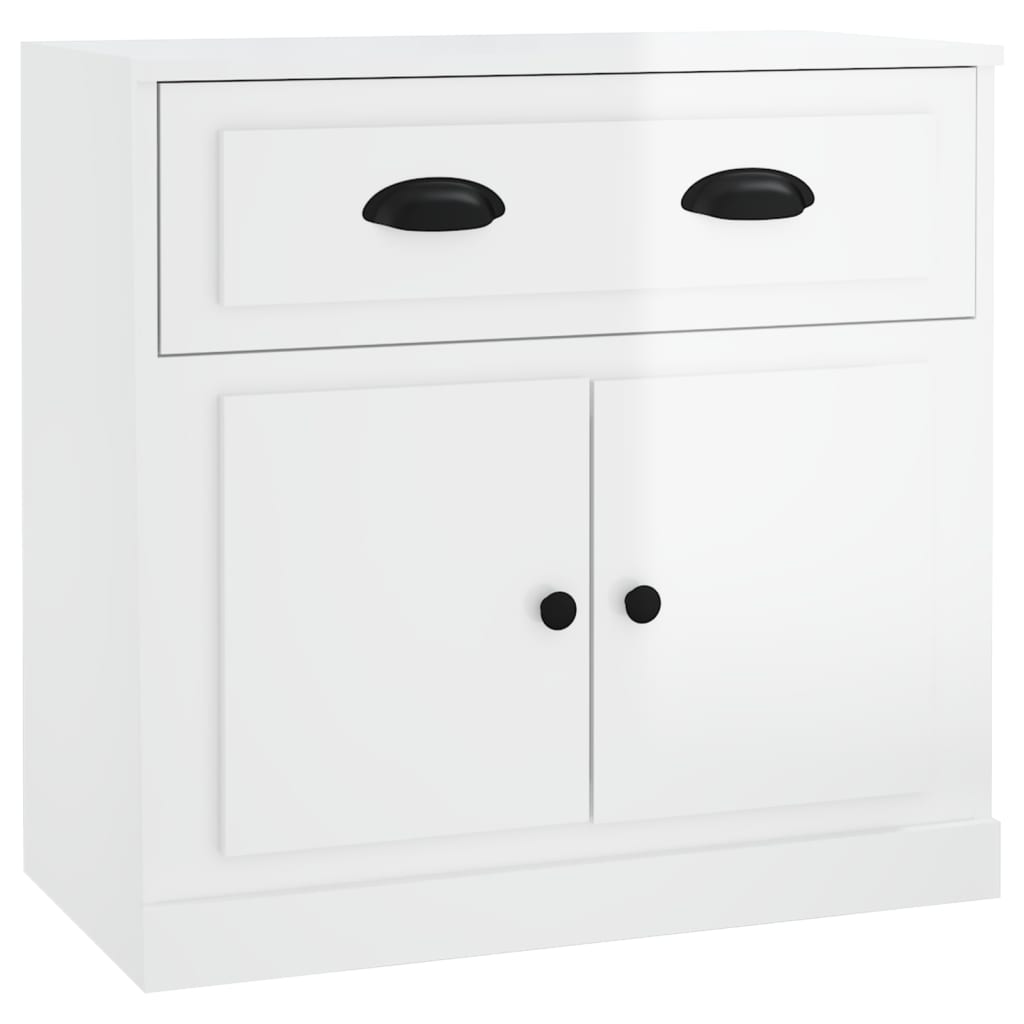 vidaXL Servantă, alb extralucios, 70x35,5x67,5 cm, lemn prelucrat