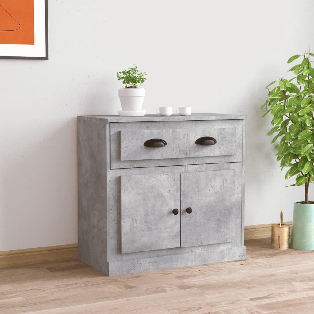 vidaXL Servantă, gri beton, 70x35,5x67,5 cm, lemn prelucrat vidaXL Servantă, gri beton, 70x35,5x67,5 cm, lemn prelucrat
