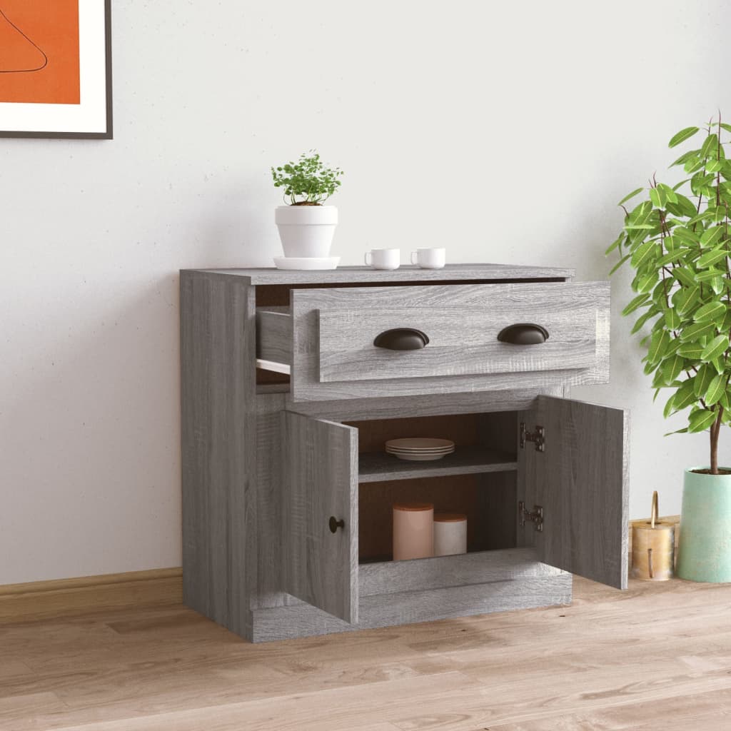 vidaXL Servantă, gri sonoma, 70x35,5x67,5 cm, lemn prelucrat
