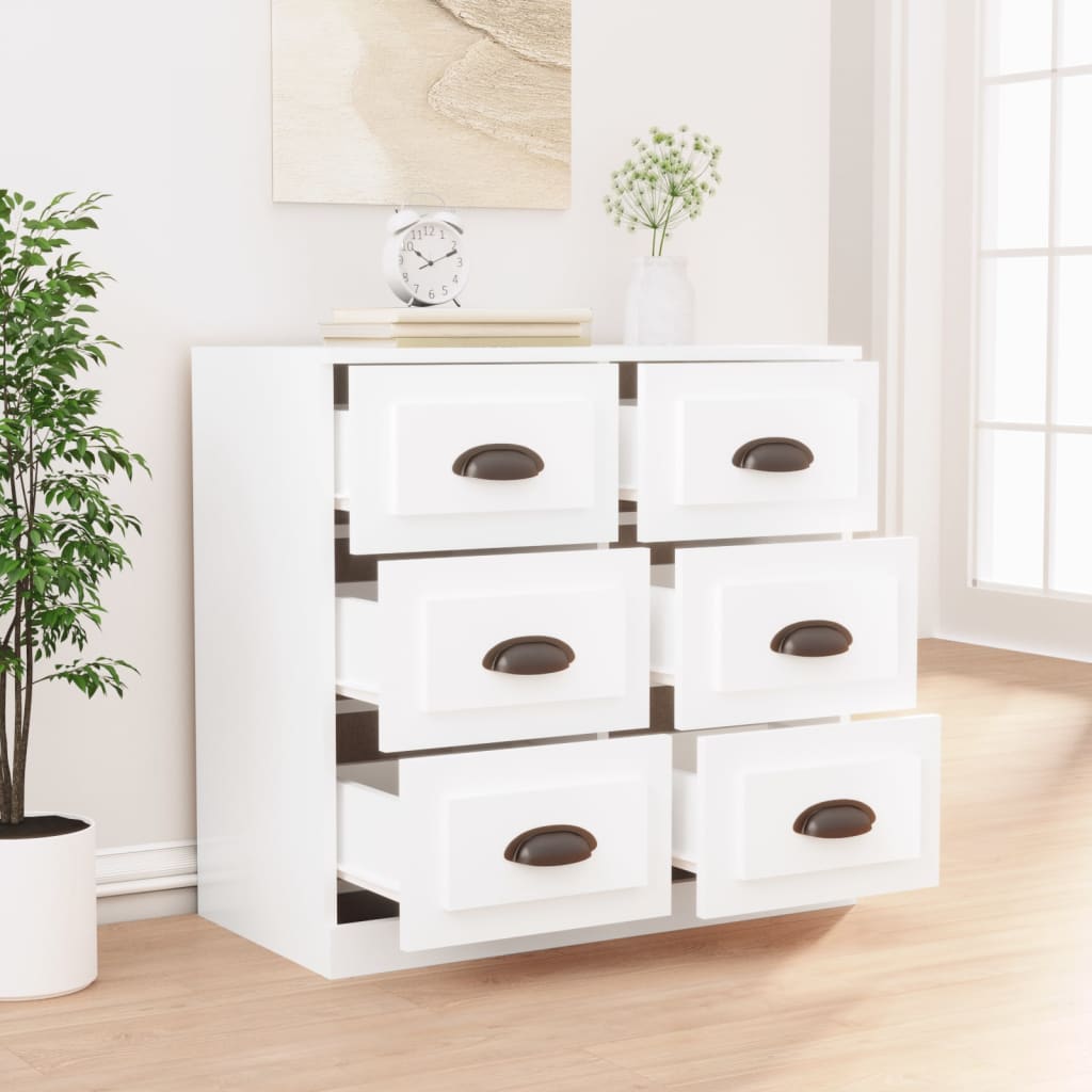vidaXL Servantă, alb, 70x35,5x67,5 cm, lemn prelucrat vidaXL Servantă, alb, 70x35,5x67,5 cm, lemn prelucrat