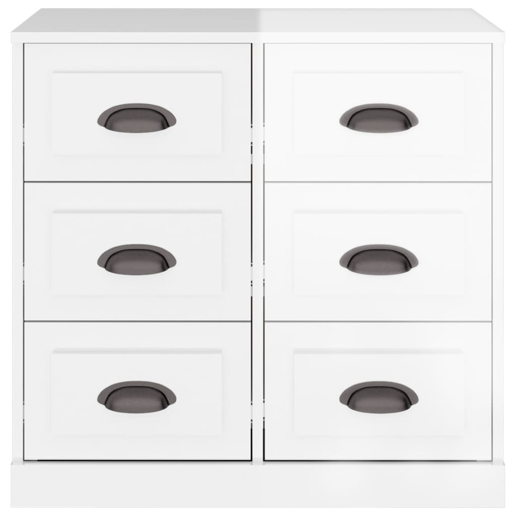 vidaXL Servantă, alb extralucios, 70x35,5x67,5 cm, lemn prelucrat