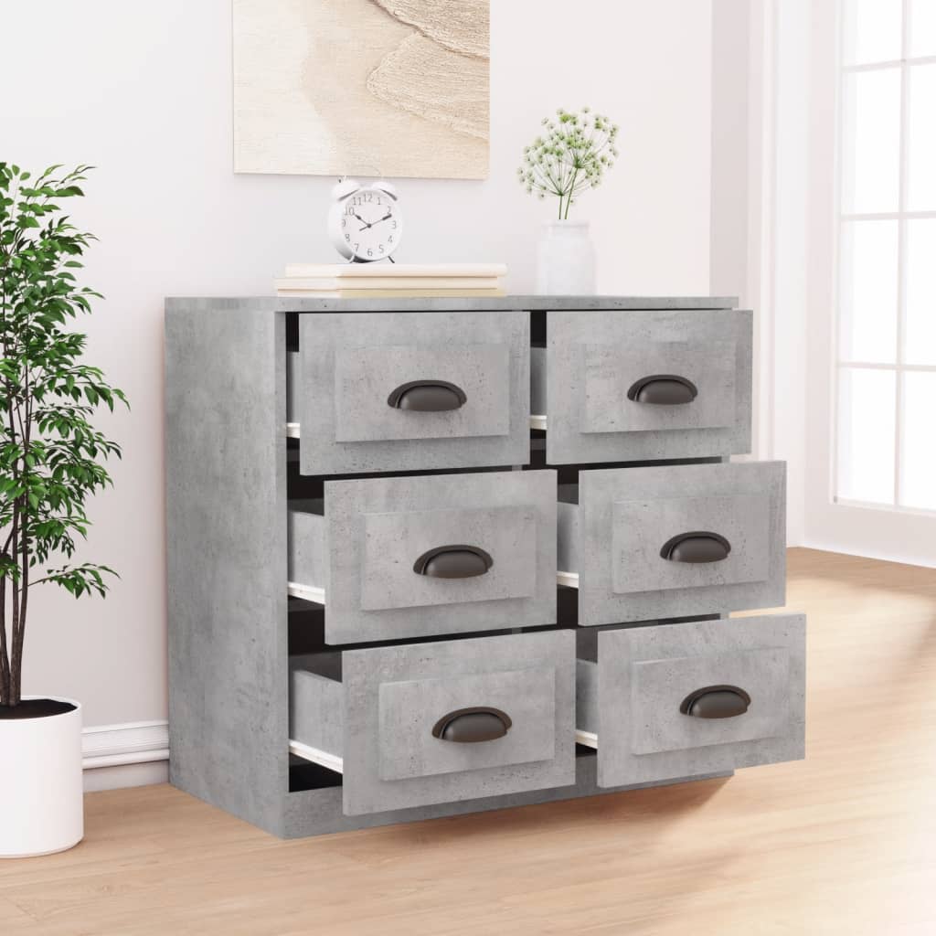 vidaXL Servantă, gri beton, 70x35,5x67,5 cm, lemn prelucrat vidaXL Servantă, gri beton, 70x35,5x67,5 cm, lemn prelucrat