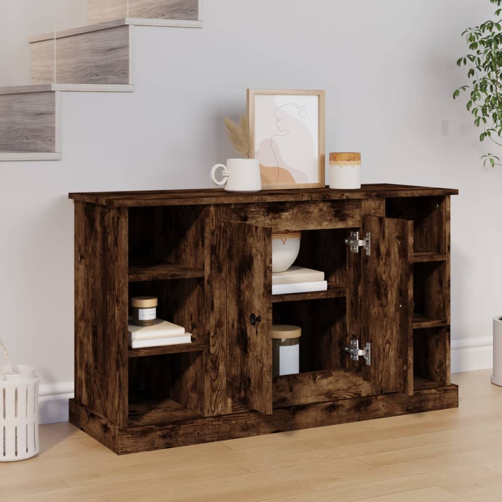 vidaXL Servantă, stejar fumuriu, 100x35,5x60 cm, lemn prelucrat