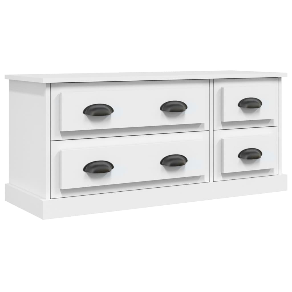 vidaXL Comodă TV, alb, 100x35,5x45 cm, lemn prelucrat vidaXL Comodă TV, alb, 100x35,5x45 cm, lemn prelucrat