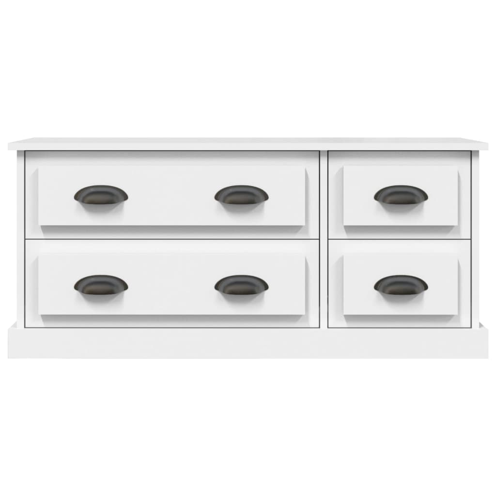vidaXL Comodă TV, alb, 100x35,5x45 cm, lemn prelucrat vidaXL Comodă TV, alb, 100x35,5x45 cm, lemn prelucrat