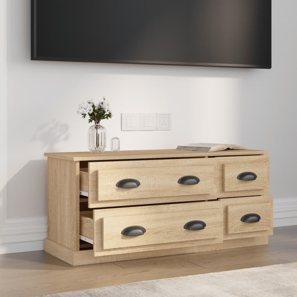 vidaXL Comodă TV, stejar sonoma, 100x35,5x45 cm, lemn prelucrat vidaXL Comodă TV, stejar sonoma, 100x35,5x45 cm, lemn prelucrat