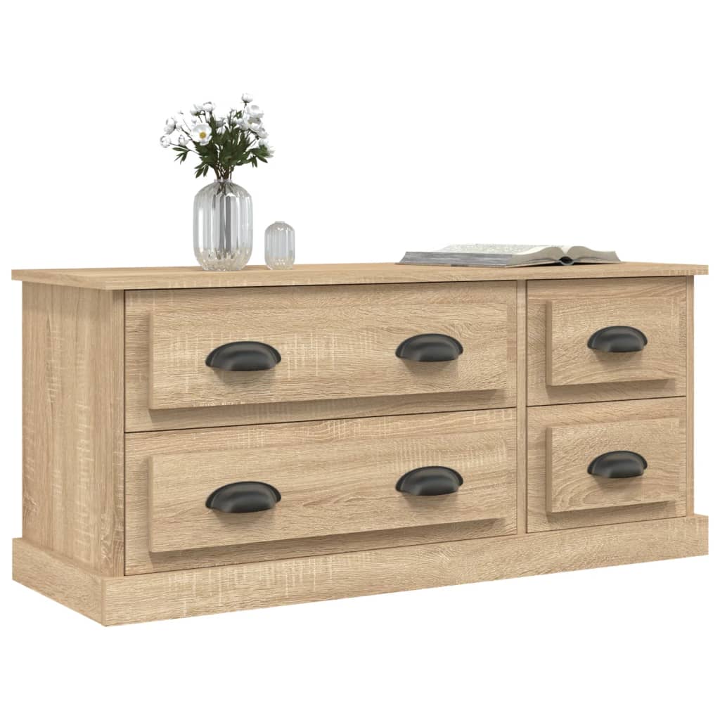 vidaXL Comodă TV, stejar sonoma, 100x35,5x45 cm, lemn prelucrat vidaXL Comodă TV, stejar sonoma, 100x35,5x45 cm, lemn prelucrat