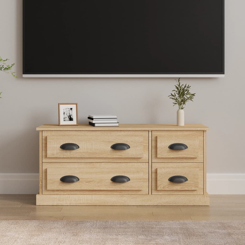 vidaXL Comodă TV, stejar sonoma, 100x35,5x45 cm, lemn prelucrat vidaXL Comodă TV, stejar sonoma, 100x35,5x45 cm, lemn prelucrat