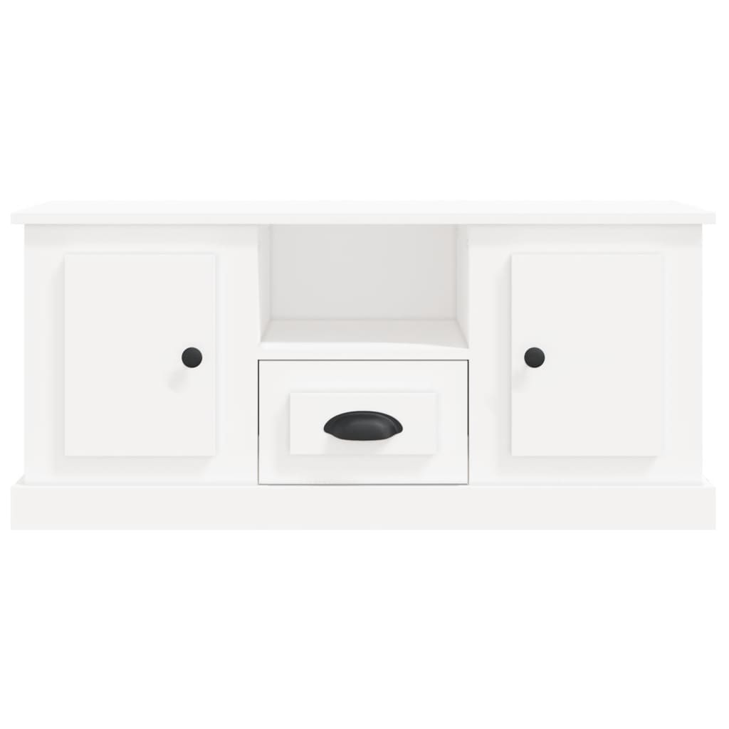 vidaXL Comodă TV, alb, 100x35,5x45 cm, lemn prelucrat vidaXL Comodă TV, alb, 100x35,5x45 cm, lemn prelucrat