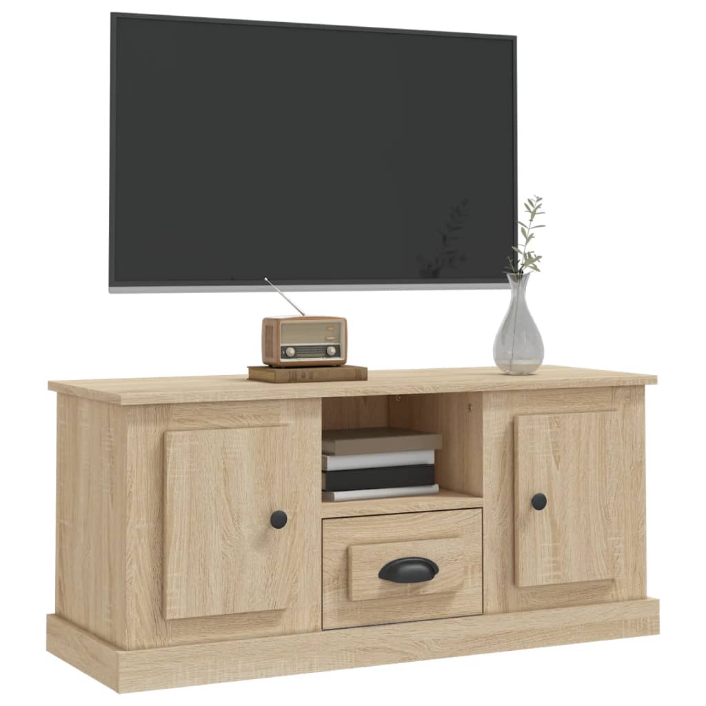 vidaXL Comodă TV, stejar sonoma, 100x35,5x45 cm, lemn prelucrat vidaXL Comodă TV, stejar sonoma, 100x35,5x45 cm, lemn prelucrat