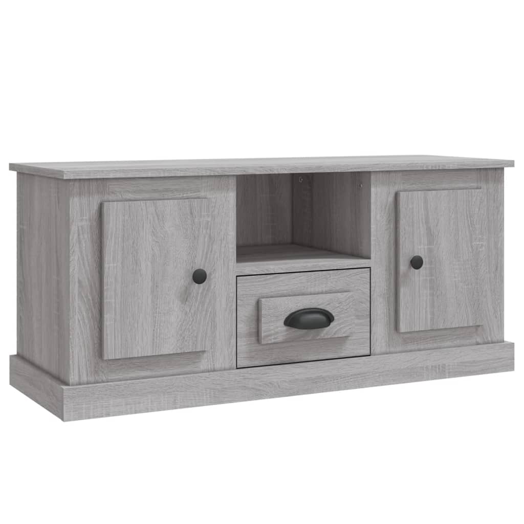 vidaXL Comodă TV, gri sonoma, 100x35,5x45 cm, lemn prelucrat vidaXL Comodă TV, gri sonoma, 100x35,5x45 cm, lemn prelucrat